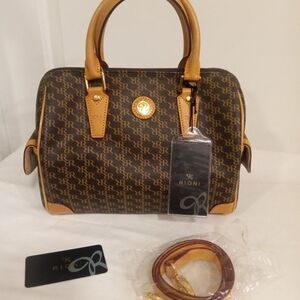 Rioni Brown and Tan Handbag